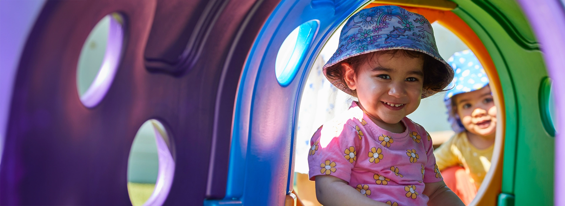 Girl In Play Tunnel