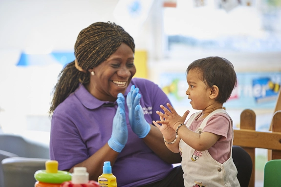 Jack in the Box Worker and Child