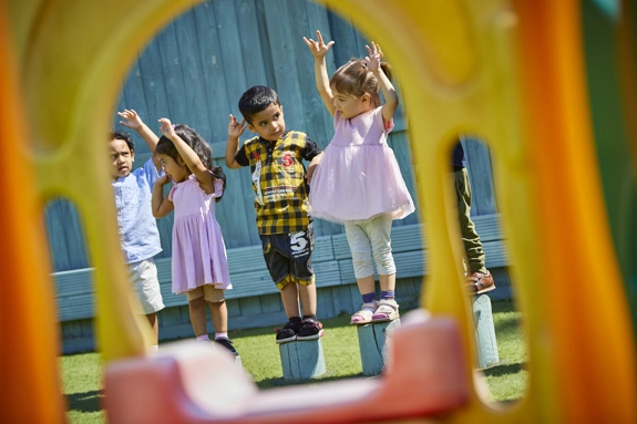 Children playing in the playground