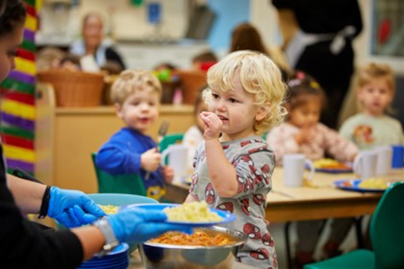 Mealtimes at nursery